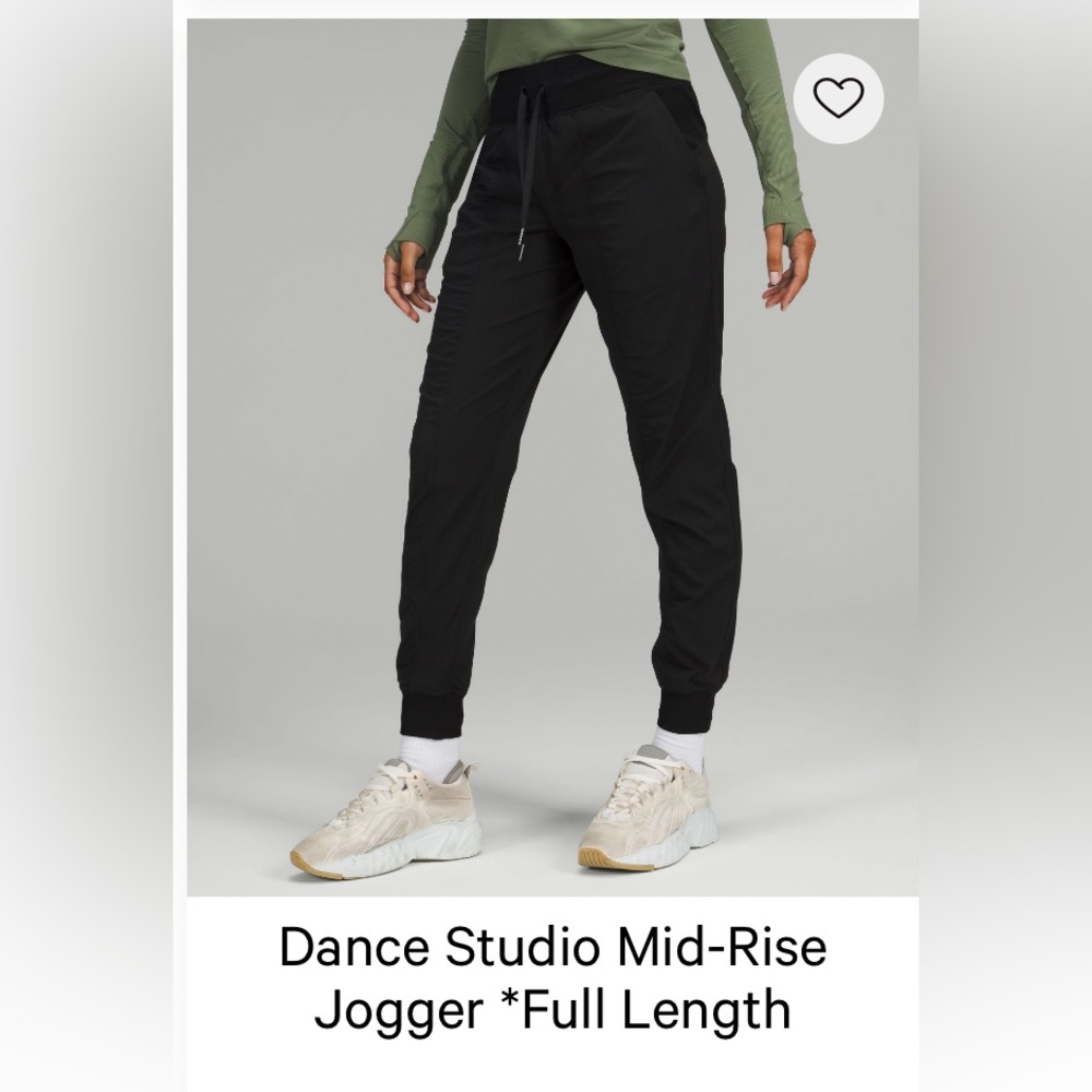 Black Women’s Lululemon Athletica Dance Studio Jogger Full Length Size 8